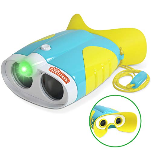 Binoculars for Kids and Toddlers - Toys Binocular with Night Vision Light and Face Comfort Rubber Gift Ideas, Stocking Stuffer Gifts for Boys & Girls Ages 3 4 5 6 7 8 9 10-12+ Year Old