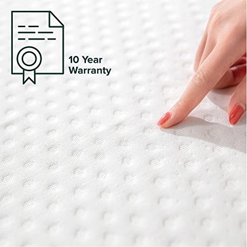 Zinus 10 Inch Green Tea Essential Memory Foam Mattress/Bed-in-a-Box/Affordable Mattress/CertiPUR-US Certified, Twin, White