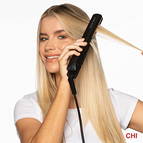 CHI Original Ceramic Hair Straightener Flat Iron | 1 Inch Ceramic Floating Plates | Quick Heat Up | Analog On/Off Switch | Black