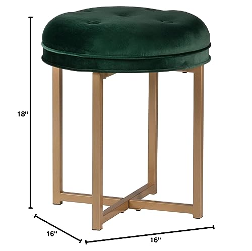 Hillsdale Furniture Vanity Stool, Emerald Green