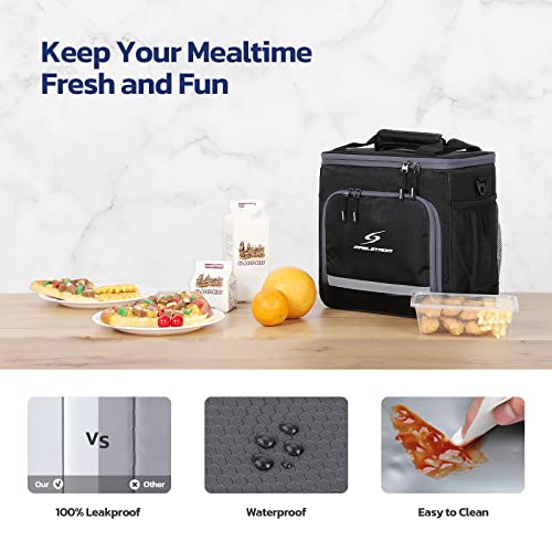 Maelstrom Lunch Box for Men,Insulated Lunch Bag Women/Men,Leakproof Lunch Cooler Bag,Lunch Tote Bag for Work,Small,Black