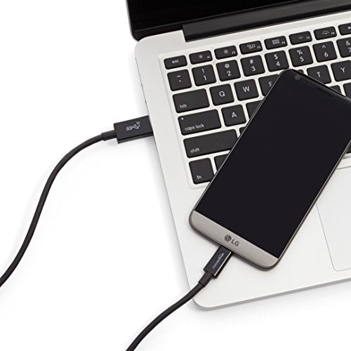 Amazon Basics USB Type-C to USB-A Male 3.1 Gen2 Adapter Charger Cable - 3 Feet (0.9 Meters) - Black