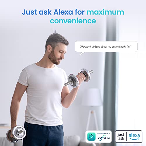 Etekcity Scale for Body Weight and Fat Percentage, Smart Accurate Digital Bathroom Body Composition Bluetooth Weighing Machine for People's BMI, Million-User App Offers Diet & Exercise Plan, 400lb