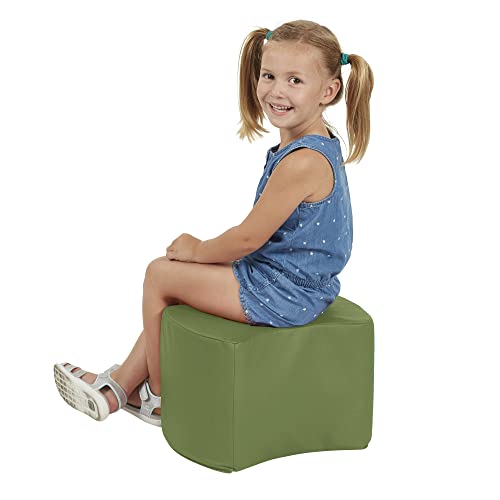 ECR4Kids SoftZone Toddler Modular Stool Set, Flexible Seating, Earthtone, 6-Piece