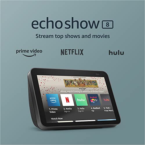 Echo Show 8 (2nd Gen, 2021 release) | HD smart display with Alexa and 13 MP camera | Charcoal