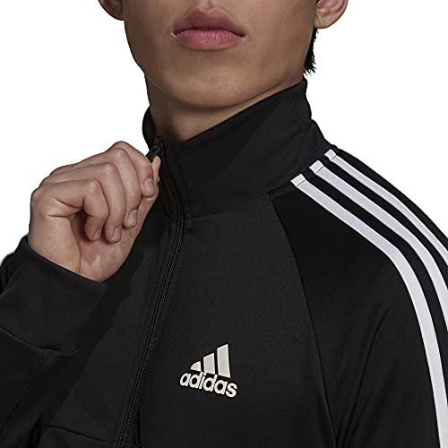 adidas Men's AEROREADY Sereno Cut 3-Stripes Slim Track Top, Black/White, Small