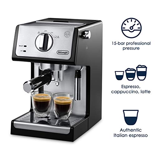 De'Longhi ECP3420 Bar Pump Espresso and Cappuccino Machine, 15", Black