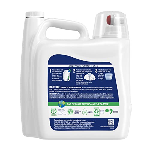 Arm & Hammer Sensitive Skin Free & Clear, 140 Loads Liquid Laundry Detergent, 140 Fl oz