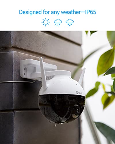 EZVIZ Outdoor Camera Pan/Tilt/Zoom, 360° Visual Coverage, 1080P WiFi Security Cam, IP65 Waterproof, Color Night Vision, AI-Powered Person Detection, Support MicroSD Card up to 256GB | C8C