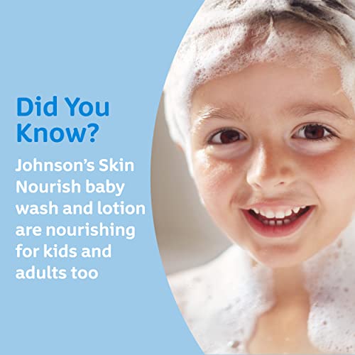 ADD 2 TO YOUR CART! Johnson's Baby Skin Nourishing Moisture Baby Body Wash with Aloe Scent & Vitamin E, Hypoallergenic & Tear Free Bath Wash for The Whole Family, Paraben- & Sulfate-Free, 20.3 fl. oz