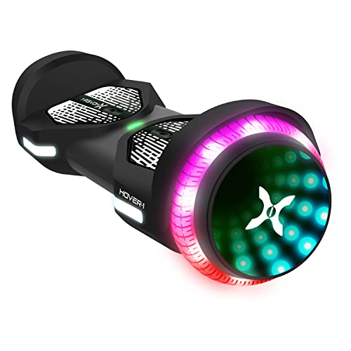 Hover-1 All-Star 2.0 Hoverboard | 7MPH Top Speed, 7MI Range, 200W Motor, Bluetooth Speaker, 5HR Recharge, 220lbs Max Weight, LED Wheels & Headlights, Black