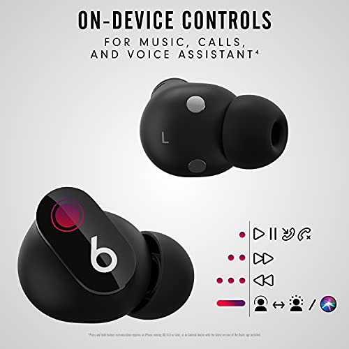 Beats Studio Buds – True Wireless Noise Cancelling Earbuds – Compatible with Apple & Android, Built-in Microphone, IPX4 Rating, Sweat Resistant Earphones, Class 1 Bluetooth Headphones - Black