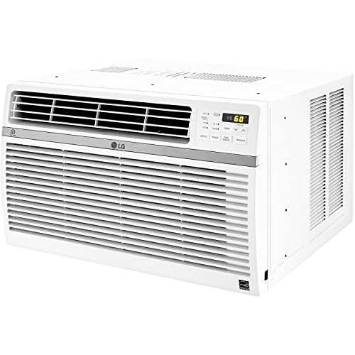 LG 10,000 BTU Smart Window Air Conditioner, Cools up to 450 Sq. Ft, Smartphone and Voice Control Works ThinQ, Amazon Alexa and Hey Google, Energy Star, 3 Cool & Fan Speeds, 115V, White