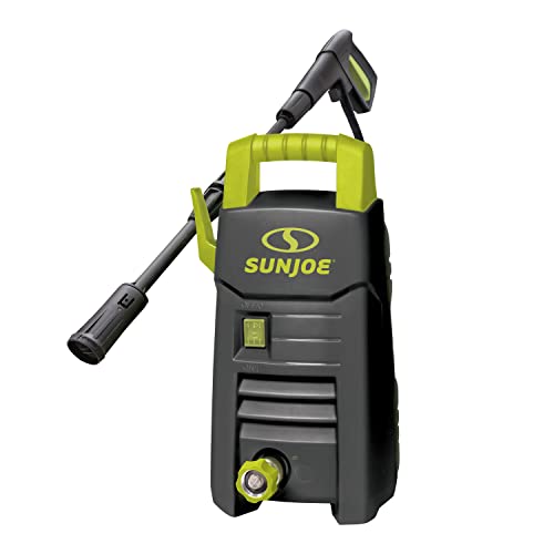Sun Joe SPX205E-MAX Electric Pressure Washer, Adjustable Spray Wand, Rim Brush, Black