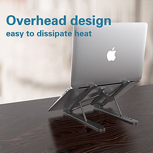 Senose Laptop Stand, Laptop Holder Portable Computer Stand Desktop Holder Mount Foldable Riser with 7 Levels Adjustable Aluminum Alloy Compatible for MacBook Air Pro,HP,Lenovo More 10-15.6" Laptops