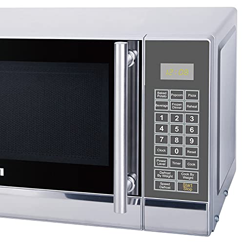 RCA RMW741 0.7 Cubic Foot Microwave, Stainless Steel Design, Silver