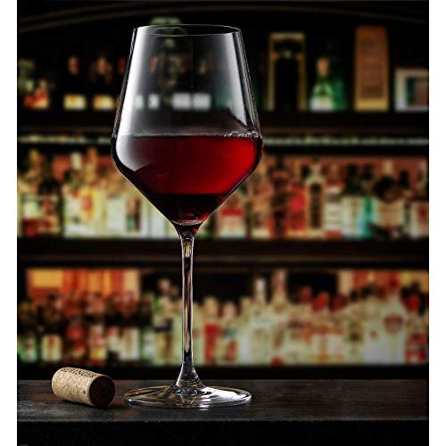 JoyJolt Layla Italian Red Wine Glasses, Set of 4 , 17 oz Clear – Made in Europe