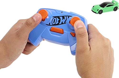 Hot Wheels 1:64 Scale RC Toy Car, Remote-Control Porsche 911 for On & Off Track Racing with USB Cable for Recharging