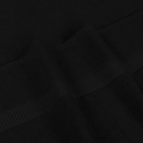 Utopia Towels - Luxurious Jumbo Bath Sheet 2 Piece - 600 GSM 100% Ring Spun Cotton Highly Absorbent and Quick Dry Extra Large Bath Towel - Super Soft Hotel Quality Towel (35 x 70 Inches, Black)