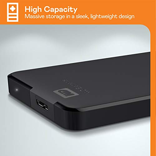 WD 4TB Elements Portable HDD, External Hard Drive, USB 3.0 for PC & Mac, Plug and Play Ready - WDBU6Y0040BBK-WESN