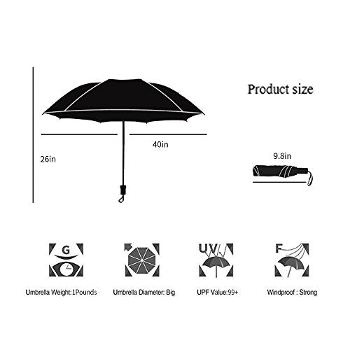 LLanxiry Umbrella Small Compact Travel Umbrellas for Rain Mini Folding Portable Windproof Umbrella for Man/Women