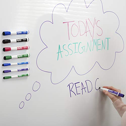 Expo Magnetic Dry Erase Markers with Eraser, Chisel Tip, Assorted, 4 Count