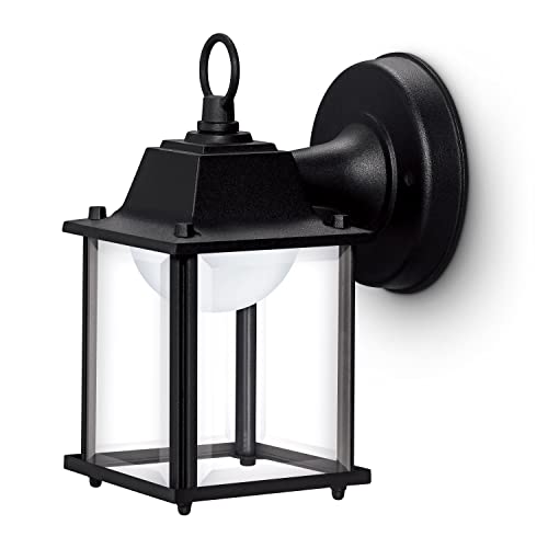 Philips LED Outdoor Square Wall Lantern, Bright White, 3000K, Durable Aluminum, Weather Resistant, 2-Pack, T20 Certified