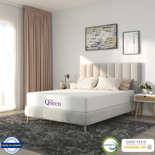 NapQueen 8 Inch Bamboo Charcoal Twin Size Medium Firm Memory Foam Mattress, Bed in a Box