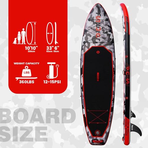 FunWater Inflatable Stand Up Paddle Board with Premium SUP Paddle Board Accessories Ultra-Light Inflatable Paddleboard with Kayak Seat
