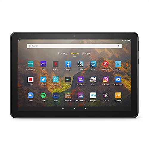 Amazon Fire HD 10 tablet, 10.1", 1080p Full HD, 64 GB, latest model (2021 release), Black