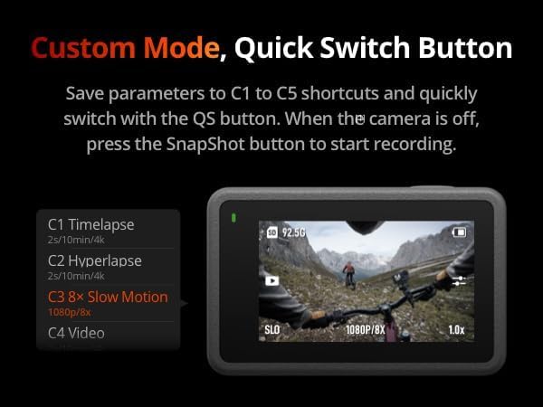 DJI Osmo Action 4 Standard Combo - 4K/120fps Waterproof Action Camera with a 1/1.3-Inch Sensor, Stunning Low-Light Imaging, 10-bit & D-Log M Color Performance, Long-Lasting 160 Mins, Outdoor Camera