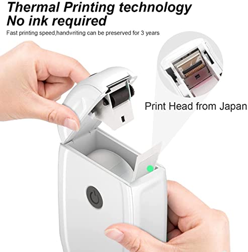 MARKLIFE P11 Label Maker Machine with Tape, Mini Thermal Wireless Inkless Sticker Printer Machine for Home Kitchen Office Organization (White, 1 Printer+1 Tape)