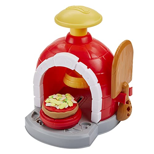 Play-Doh Kitchen Creations Pizza Oven Playset, Play Food Toy for Kids 3 Years and Up, 6 Cans of Modeling Compound, 8 Accessories, Non-Toxic