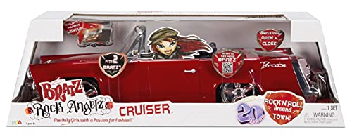 Bratz® Rock Angelz™ 20 Yearz Special Edition Cruiser Car – Convertible Vehicle with Working Doors and Trunk, Lights, Seat Belts and Steering Wheel. fits 2 Fashion Dolls