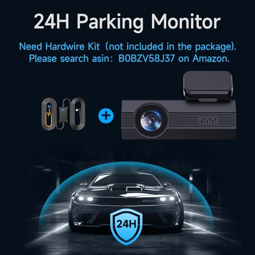 E-YEEGER 2.5K Dash Cam Front: Mini Dash Cam for Cars, 1440P Car Camera with APP, WiFi Dash Cam with WDR Night Vision, 24 Hours Parking Monitor Dashcams, 170°Wide, G-Sensor
