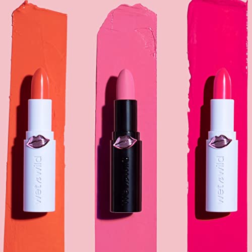 Lipstick By Wet n Wild Mega Last High-Shine Lipstick Lip Color Makeup, Orange Tanger-ring the Alarm