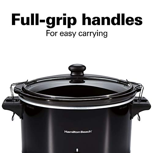 Hamilton Beach Slow Cooker, Extra Large 10 Quart, Stay or Go Portable With Lid Lock, Dishwasher Safe Crock, Black (33195)