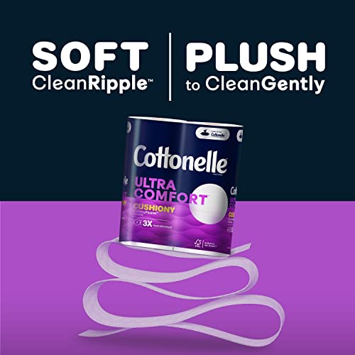 Cottonelle Ultra Comfort Toilet Paper, 2-Ply, 32 Rolls (8 Packs of 4), 325 Sheets per Roll, Packaging May Vary