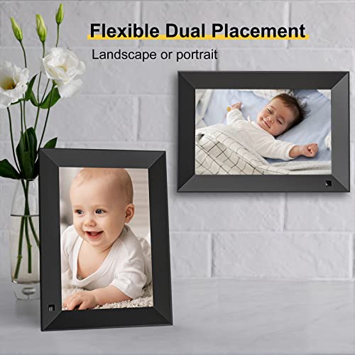 Arktronic 10.1 Inch WiFi Digital Picture Frame 16GB, Smart Digital Photo Frame with HD IPS Touch Screen, Easy to use, Instantly Share Photos/Videos via App or Email, Gift for Grandparents