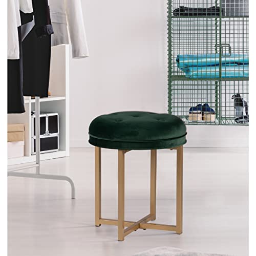 Hillsdale Furniture Vanity Stool, Emerald Green