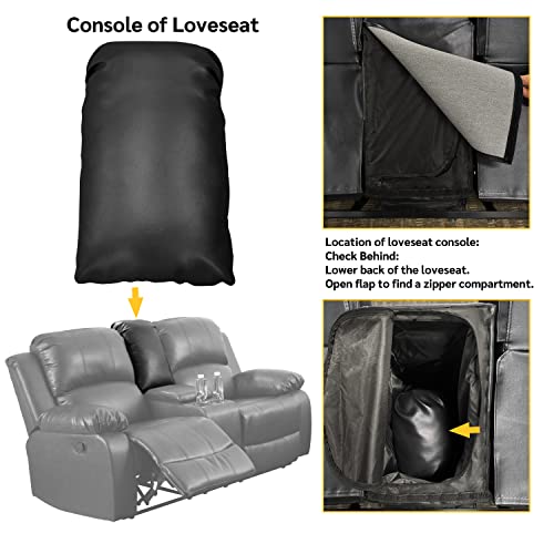 Beverly Fine Furniture 3 Piece Cades Bonded Leather, Black
