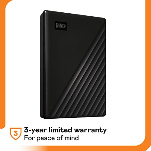 Western Digital WD 4TB My Passport Portable External Hard Drive with backup software and password protection, Black - WDBPKJ0040BBK-WESN