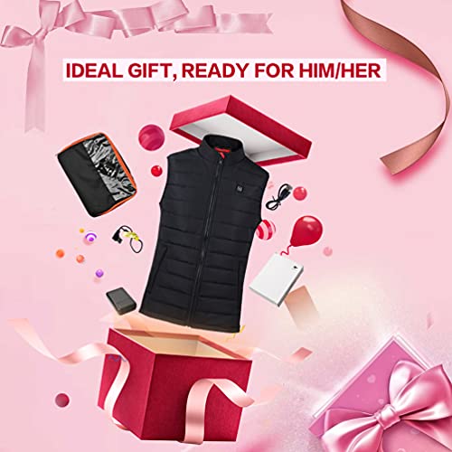 AICARSHI Heated Vest with Battery for Men Women Adjustable Lightweight Electric Heating Vest for Hiking (Medium, Men)
