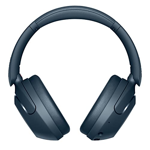 Sony WH-XB910N Extra BASS Noise Cancelling Headphones, Wireless Bluetooth Over The Ear Headset with Microphone and Alexa Voice Control, Blue (Amazon Exclusive)