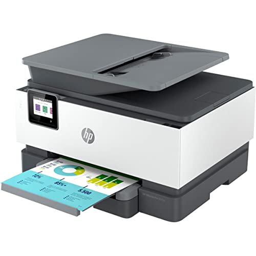 HP OfficeJet Pro 9015e Wireless Color All-in-One Printer with bonus 6 months Instant ink with HP+ (1G5L3A),Gray