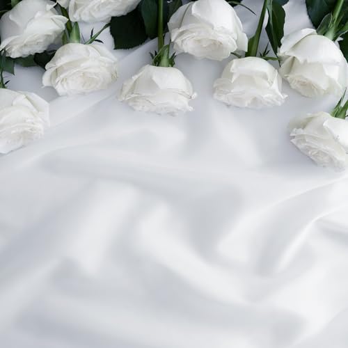 Fayavoo 6 Pack White Tablecloth 58 x 84 Inch Rectangle Table Cover Stain and Wrinkle Resistant Washable Polyester Table Cloth for Decorative Table Cover for Dining Table, Buffet Parties and Camping