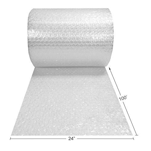 Amazon Basics Perforated Bubble Cushioning Wrap - Medium 5/16", 24-Inch x 100-Foot Long Roll
