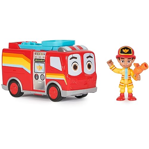 Disney Junior Firebuds HQ Playset with Lights, Sounds, Fire Truck Toy, Action Figure and Vehicle Launcher, Kids Toys for Boys and Girls Ages 3 and Up
