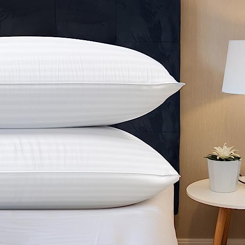 COZSINOOR Bed Pillows for Sleeping Queen Size Set of 2, Hotel Quality Cooling Down Alternative Microfiber Filled for Back Stomach Side Sleepers for Adults Neck Support Pillow Breathable Skin-Friendly