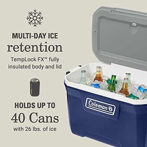 Coleman 316 Series Insulated Portable Cooler with Heavy Duty Latches, Leak-Proof Outdoor High Capacity Hard Cooler, Keeps Ice for up to 5 Days